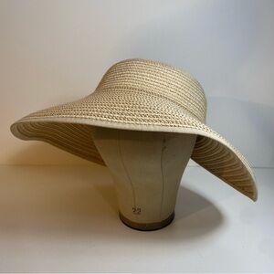 Magid Hats Adjustable Band Beige 100% Paper Sun Beach Wide Floppy Brim Visor